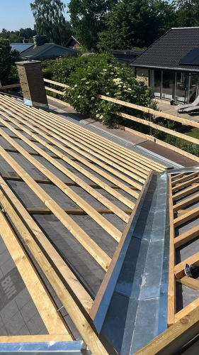 Opsætning af tagrende